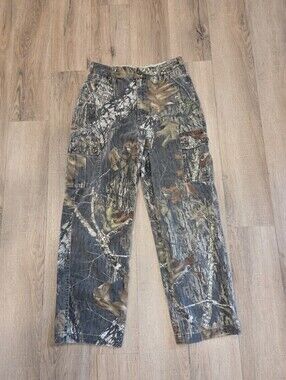 Russell Outdoors Boys Lg 14-16 Pants Camo Mossy Oak Cargo Hunting  Outdoors